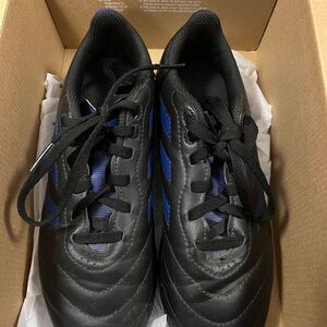 Adidas kids Black and Blue Soccer Shoes
